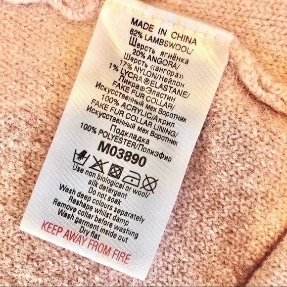 Light Pink 62% Wool Cardigan - Picture 4 of 4